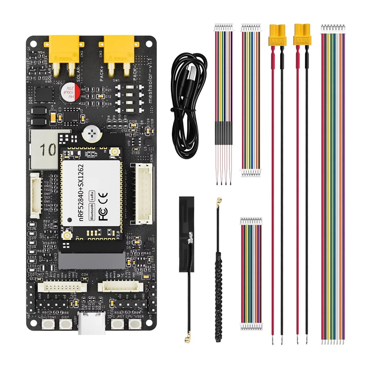 

SUPER HOT Board for Meshtastic MeshSolar BMS 1-4 Cells NRF52480+SX1262