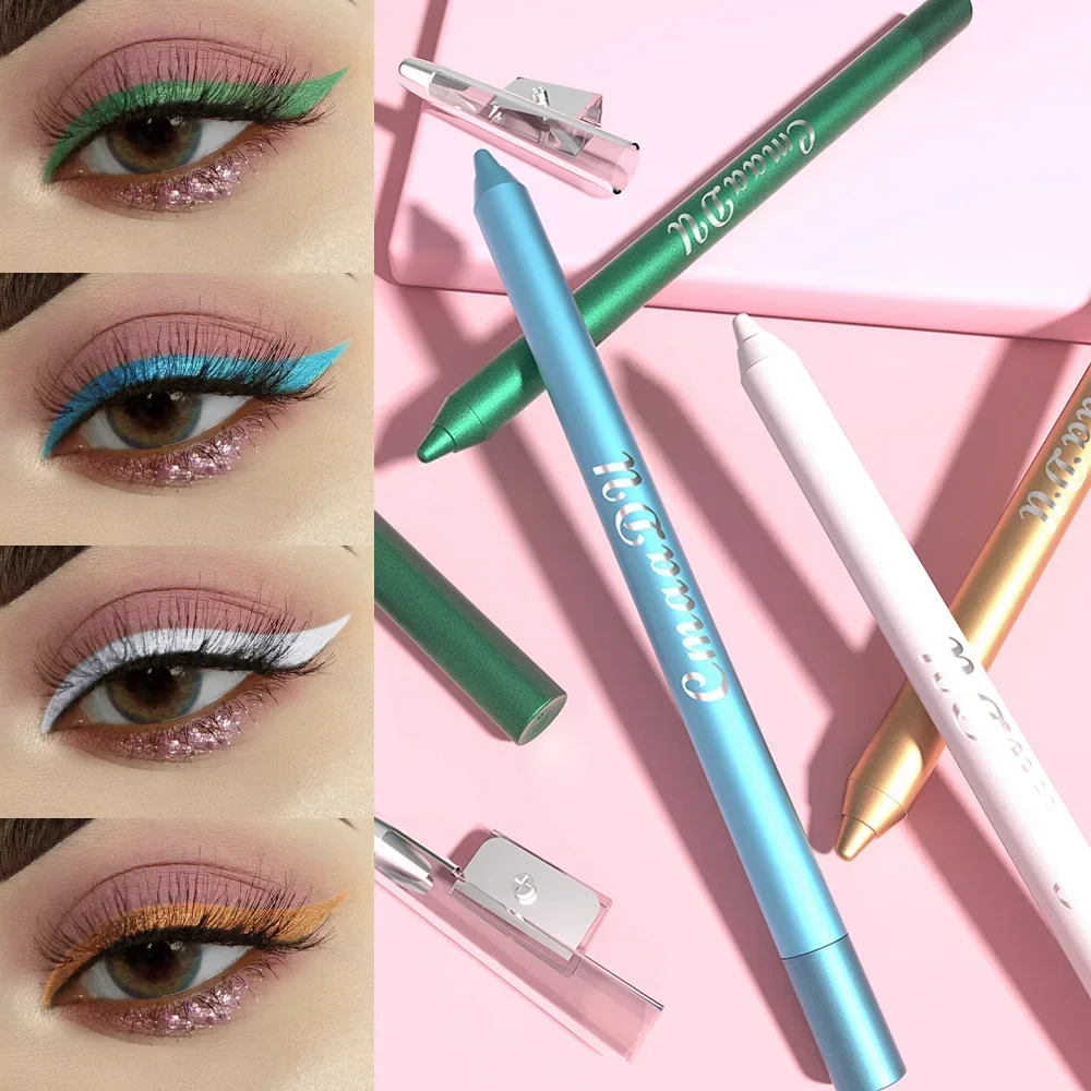12 Color/Box Waterproof Eyeliner Makeup Eye Cosmetics Beauty Eyeliner Pencil Set Longlasting Eye Liner Pencil Colourful Pigments