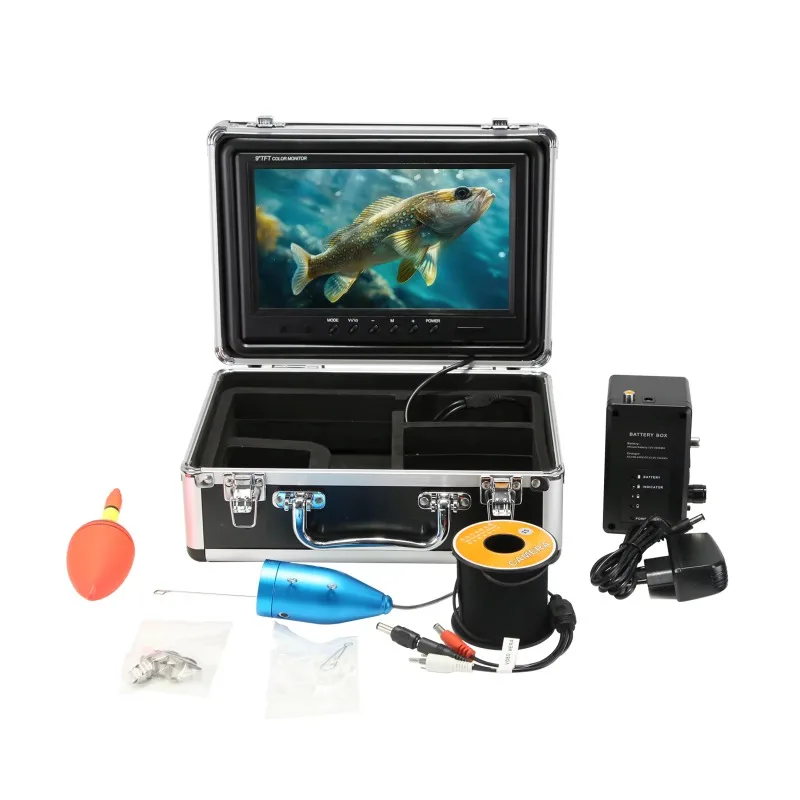 9inch Monitor Ice Fishing Camera Portable Fishing Camera with Locator 15meters Cable Underwater Video Camera Fishing