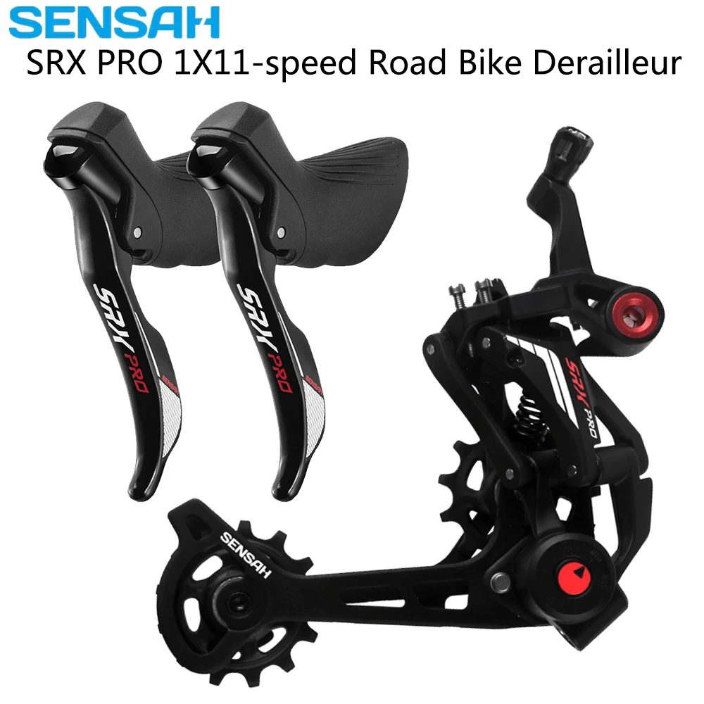 SENSAH SRX PRO 1x11 Speed Gravel Road Bike Derailleurs Carbon Fiber Trigger Shifter Rear Derailleur Bicycle Parts