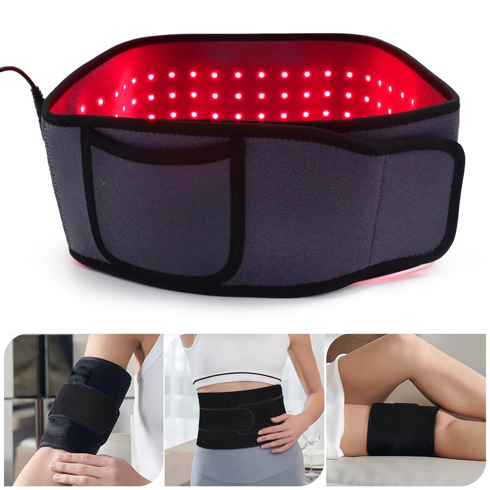 

Full red light therapy lamp LED infrared irradiation waist protection UBS charging