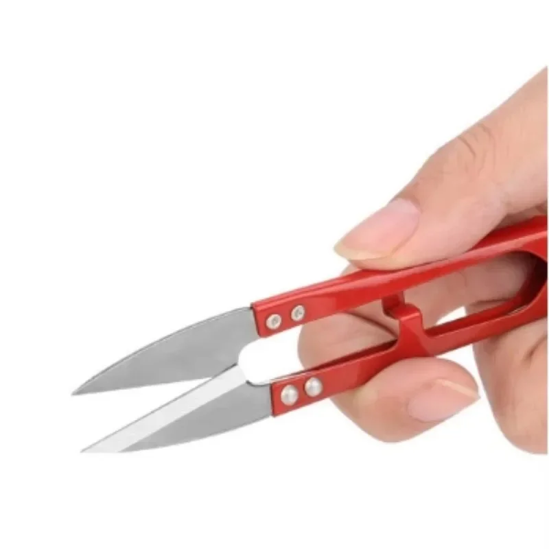 1Pcs U Shape Fishing Scissors Mini Fish Scissors Embroidery Application Scissors Fishing Line Cutter Tools Fishing Accessories