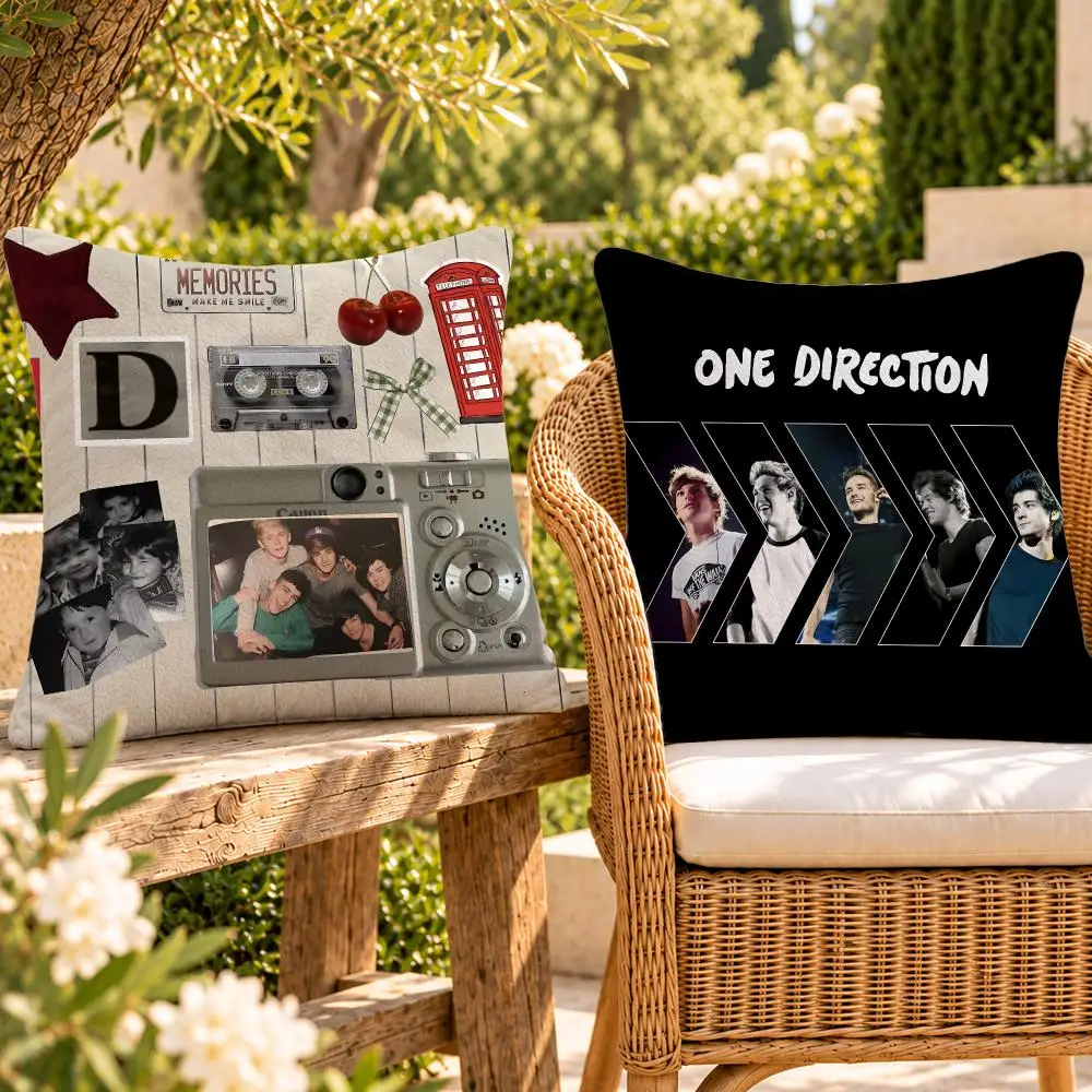 Group Pop One Direction Cushion Cover Soft Plush Throw Pillow Cover Washable Sofa Bed Patio Chair Home Decor