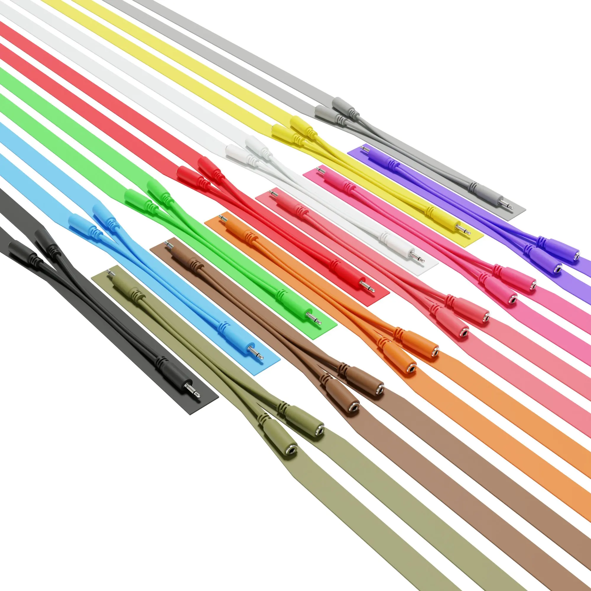 ExcelValley - Mono Splitter Y Patch Cables - TS 3.5mm 1/8" Eurorack Synth Synthesizer