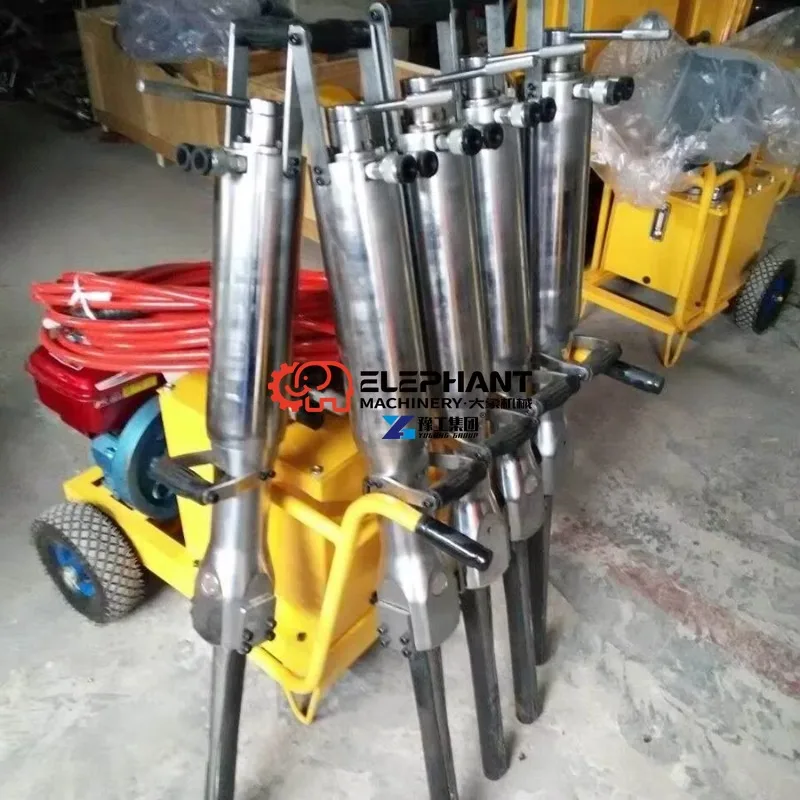 Diesel Hydraulic Rock Splitter Machine Fast Speed Handheld Stone Splitting Breaker High Efficiency Mining Concrete