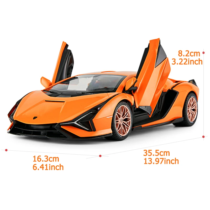 RASTAR Lamborghini Sian FKP RC Car 1:14 Car Model 600mAh Battery LED Lights OPen The Doors Auto Machine Toy Gift for Kids Adults