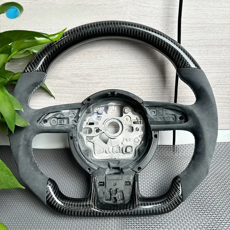 

Для Audi A6 C7: Базовый комплект рулевого колеса из алькантары и карбона | Белые швы и перфорированный дизайн