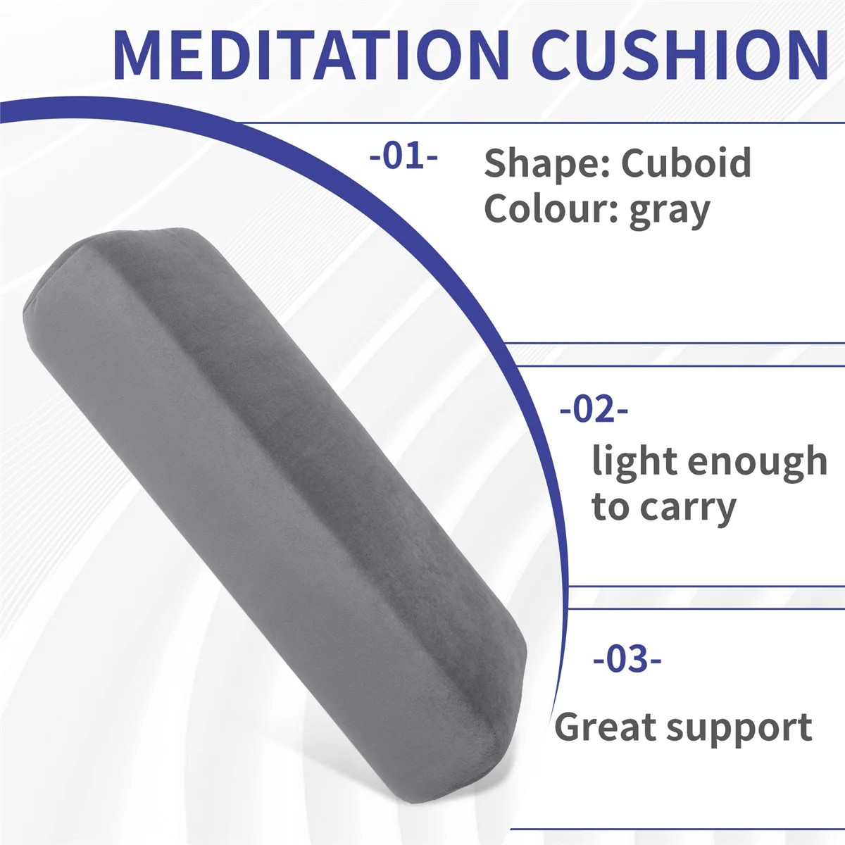

AA38M Yoga Bolster Pillow for Meditation and Support-Rectangular Yoga Cushion-Yoga Accessories From Machine Washable
