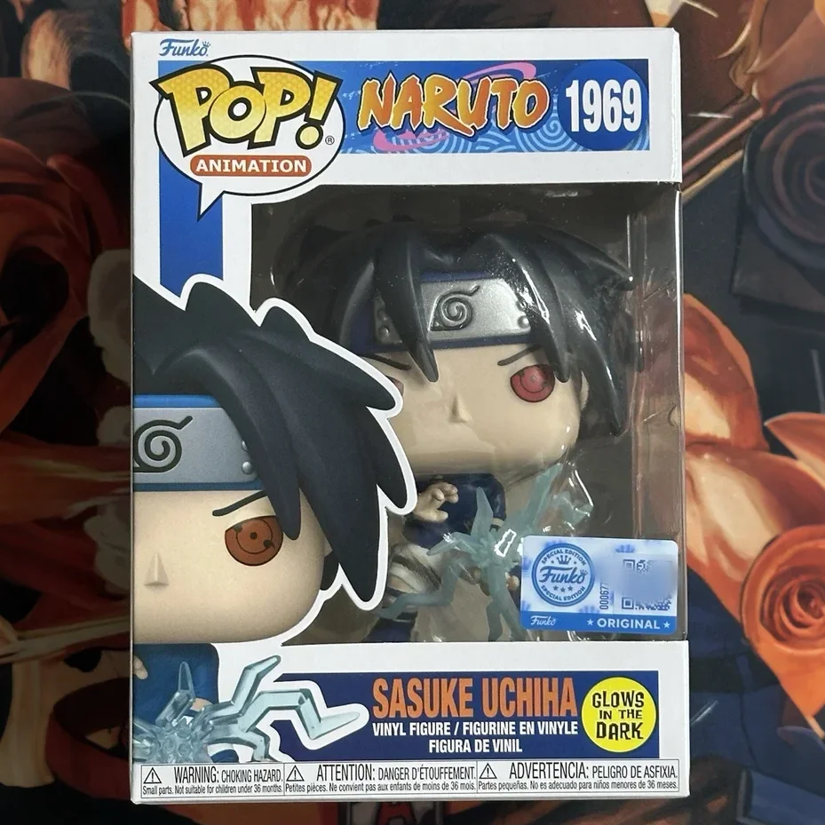 

Фигурка FUNKO POP Sasuke Uchiha (Glow) # Аниме Наруто 1969, 4,5-дюймовые виниловые фигурки, Коллекционная ограниченная серия, модель игрушки в подарок
