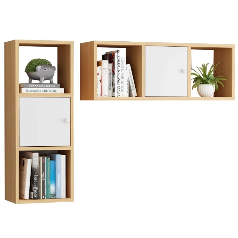 

Wall bookshelf shelf hanging cabinet bedroom wall rack small wall storage laminate rack living room wall cabinet free of punchin