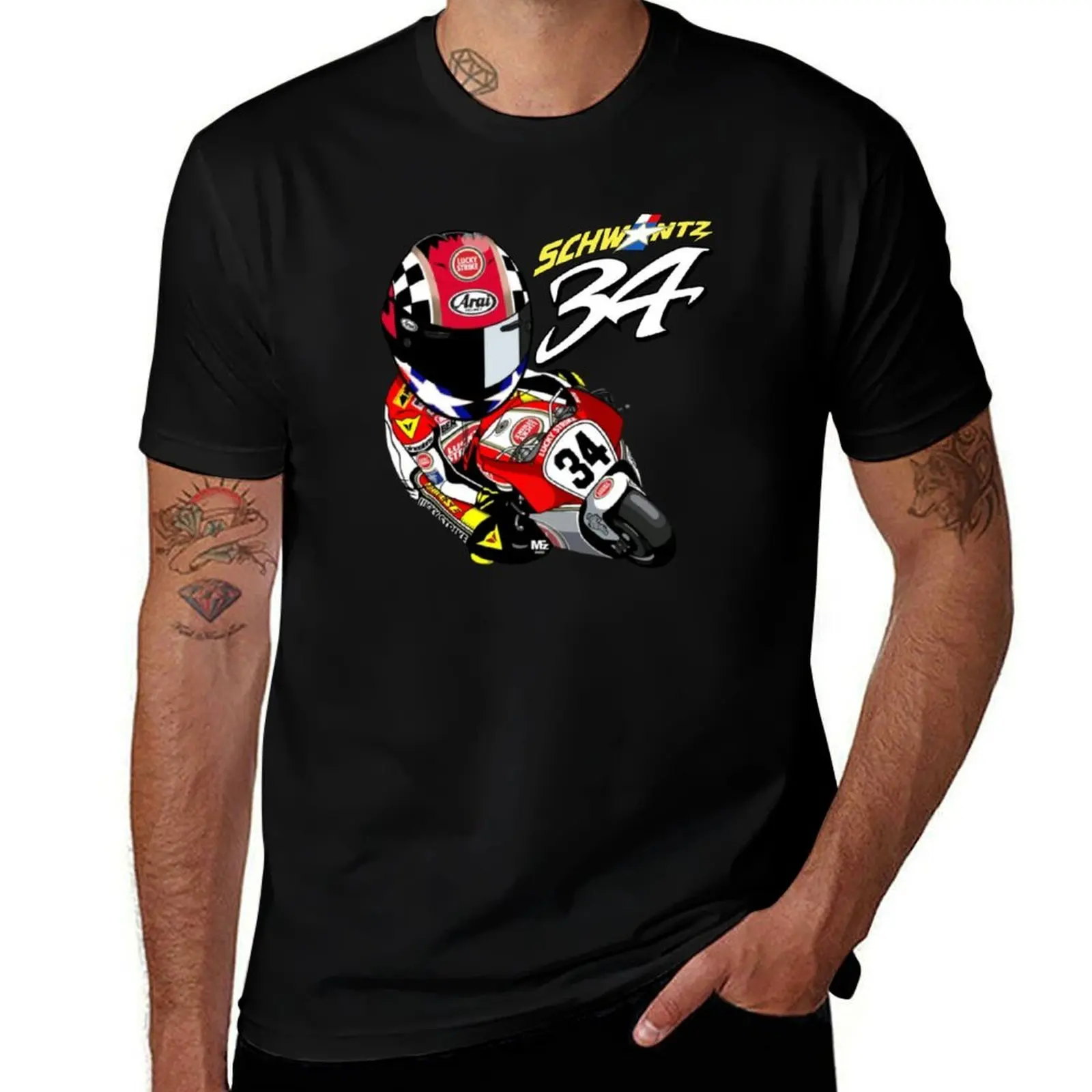 

Kevin Schwantz 34 T-Shirt cotton t shirt pack man graphic t shirt T-Shirt