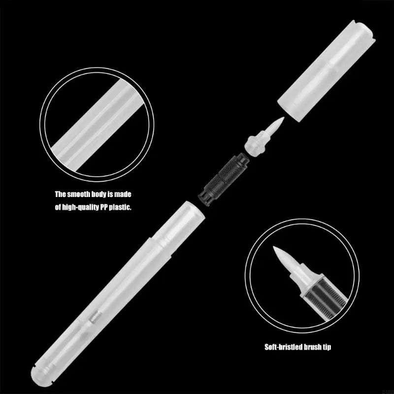 Pack Of 10 Refillable Marker Pen Empty Tube With Smooth Transparent Barrels For Art Projects Office Use 24BB