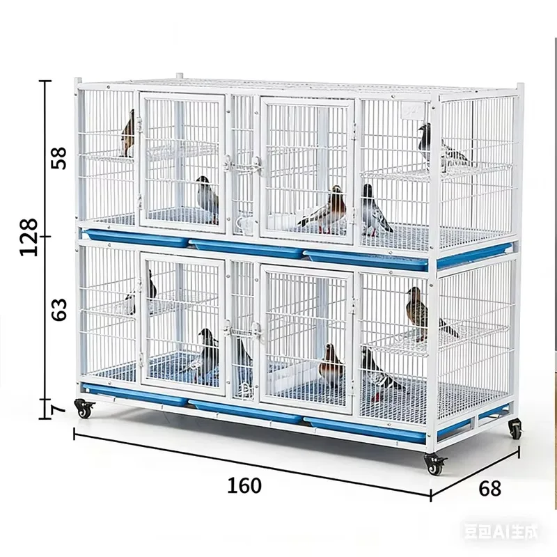 Pigeon cage, pigeon feeding cage, snap-on factory custom high-quality multi-layer metal wire galvanized pipe cage