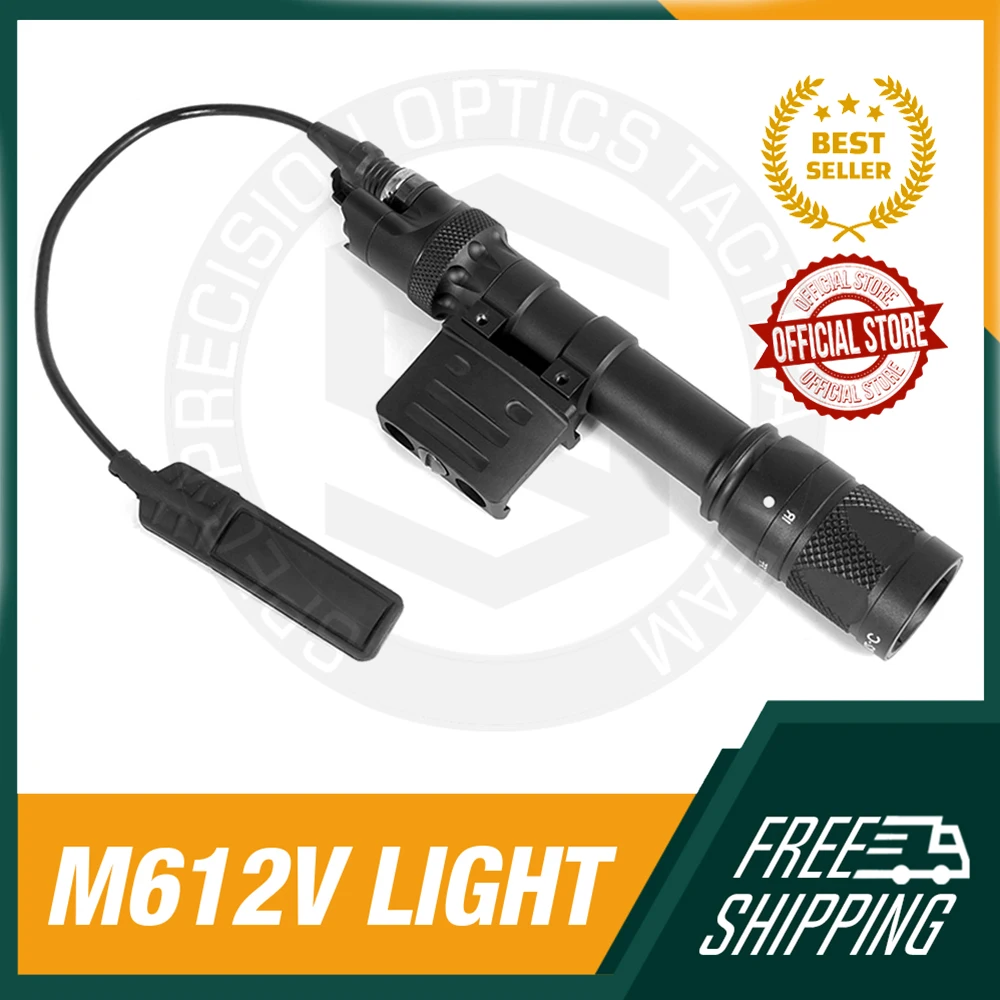 SPECPRECISION M612V Scout Light WeaponLight IR/Strobe & Led White Light Flashlight with Offset Mount For MIL-STD-1913 rail