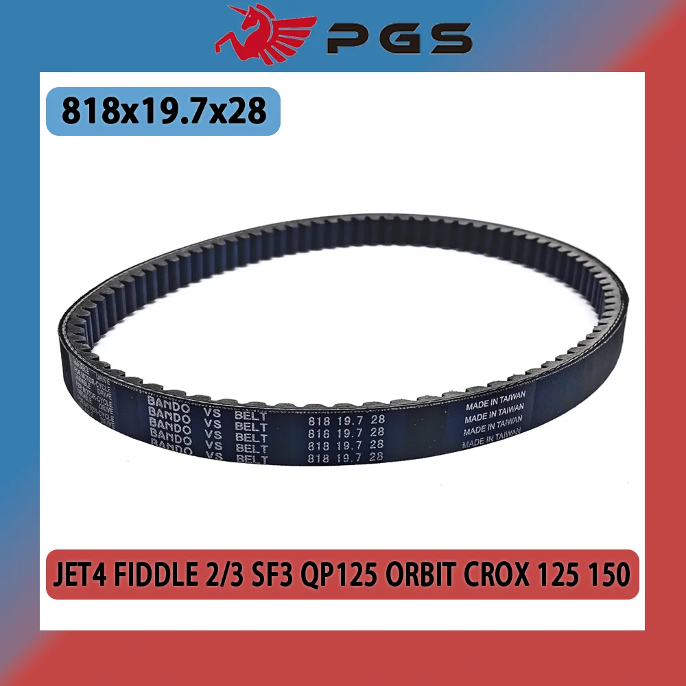 PGS Drive Belt 818x19.7x28 Scooter Moped ATV CVT fiber For QP125 ORBIT CROX 125 150 sym JET4 FIDDLE 2/3 SF3 818 19.7 28