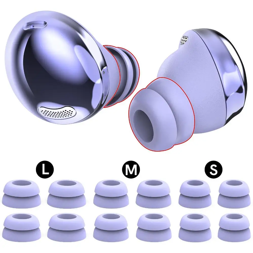 12Pcs Soft Silicone Earbuds Tips Earplug Replacement Headphone Eartips for Samsung Galaxy Buds Pro Eartips Earphone Accessories