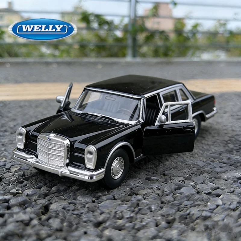 

WELLY 1:36 Mercedes-Benz 600, классическая модель автомобиля из сплава, литая металлическая игрушка, ретро-модель старинного автомобиля, коллекционная имитационная модель, подарок для детей