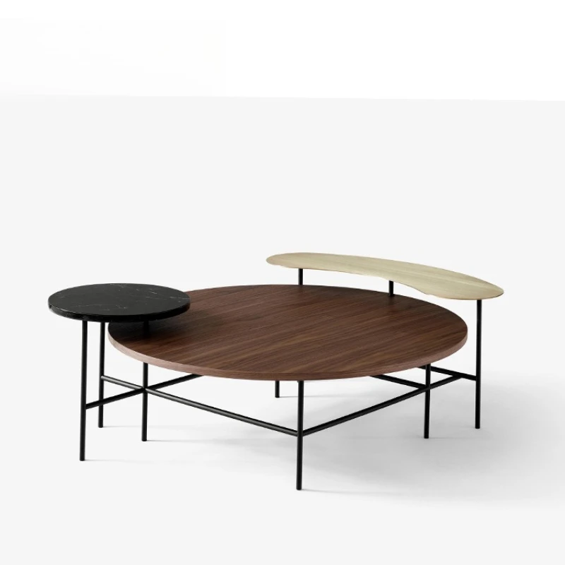 

Industrial style simple Nordic designer palette tea table multi-layer table multi-functional round combination