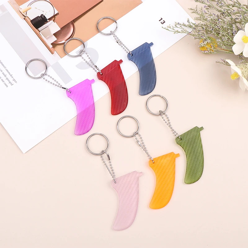 Surfboard Fins Key Chain Small Cute Single Fin Keyring Gift For Family Or Firends