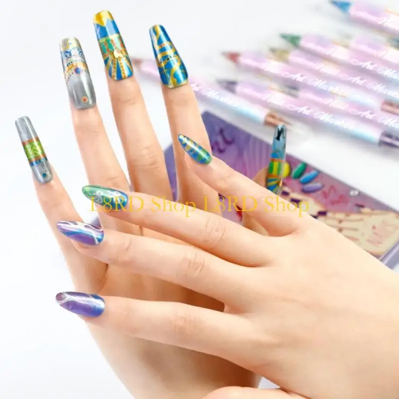 L8RD 1Set Painting Pen With Fine Point For Intricate Pattern Water Resistant