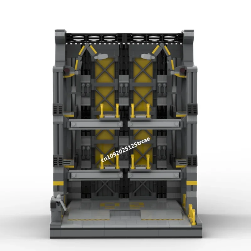 New 966Pcs City Hot Selling Street View Moc Modular Mech Hangar Model Building Custom Puzzle Diy Creative Idea Toy Birthday Gift