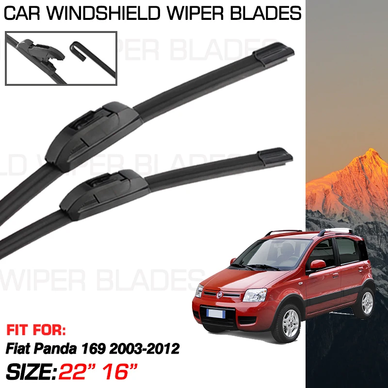 Car Wipers For Fiat Panda 169 Fiat Panda Classic Fiat Gingo 2003-2012 2004 Fiat Panda Dynamic Accessorie Windshield Washer Brush