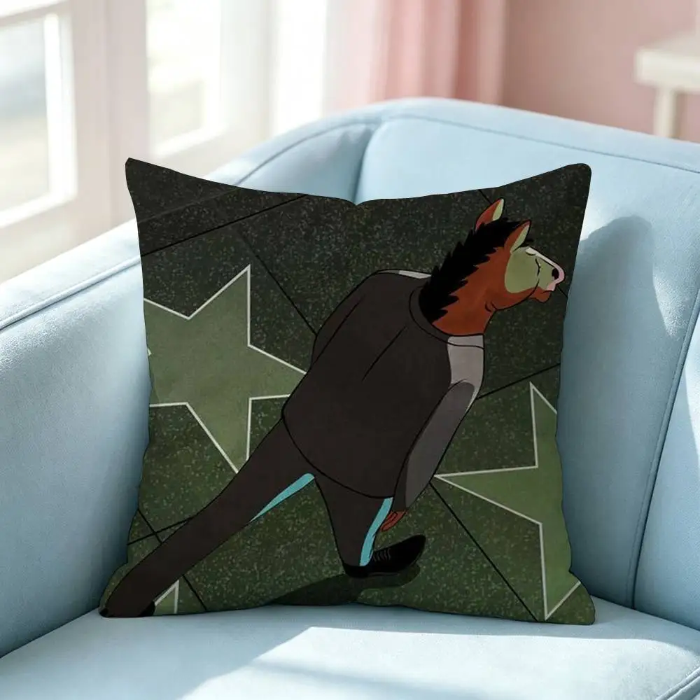 Adult Anime J-Jack Horseman Pillow Case Square Double-Sided Sofa Cushion Cover Bedroom Bedside Pillow
