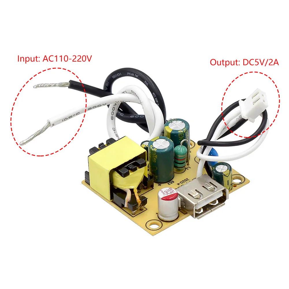 5V 2A 10W AC-DC Switching Power โมดูลแยก Power AC 110V 220V ถึง 5V Step Down Buck Converter Bare Circuit Board
