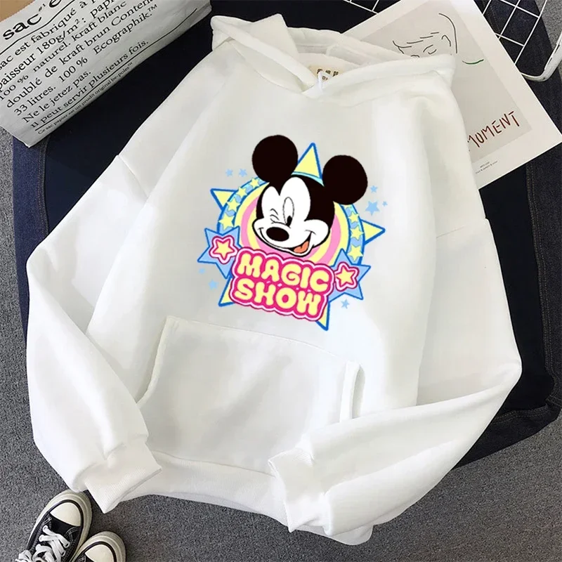 Frauen felpe con cappuccio da donna felpe con cappuccio topolino uomo Cartoon top Langarm Taschen felpe Mode Mit Kapuze Frauen