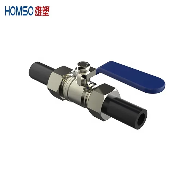 New PE Socket PN25 DN20 DN63 Brass Ball Valve For Water Gas Oil; Manual & Electric Power; General Application OEM Support