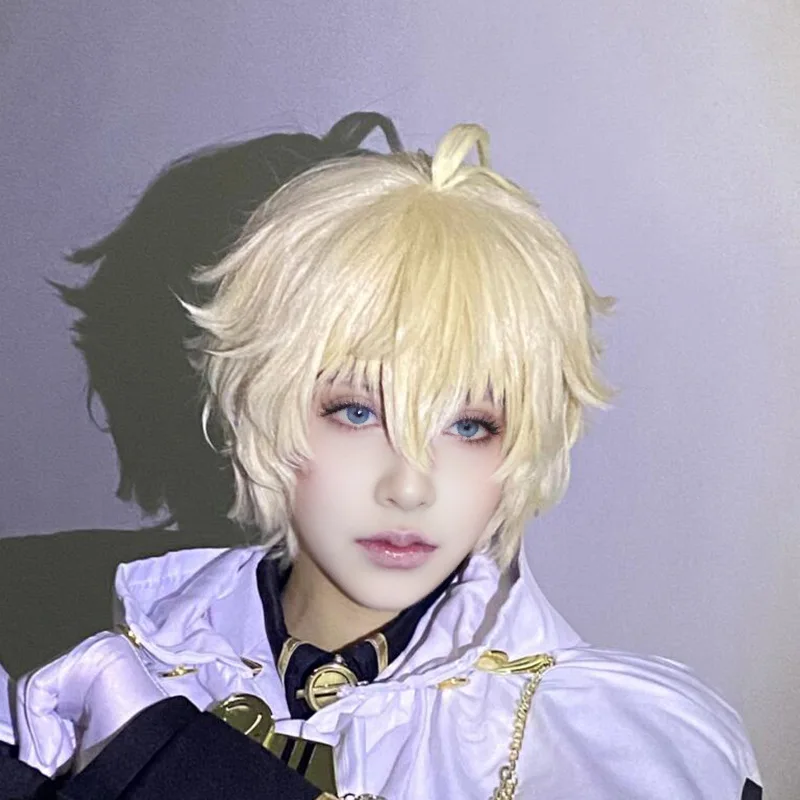 エンドレスシャイニーエンジェル コスプレウィッグ 百夜のミカエル ライトゴールデン リバースカール