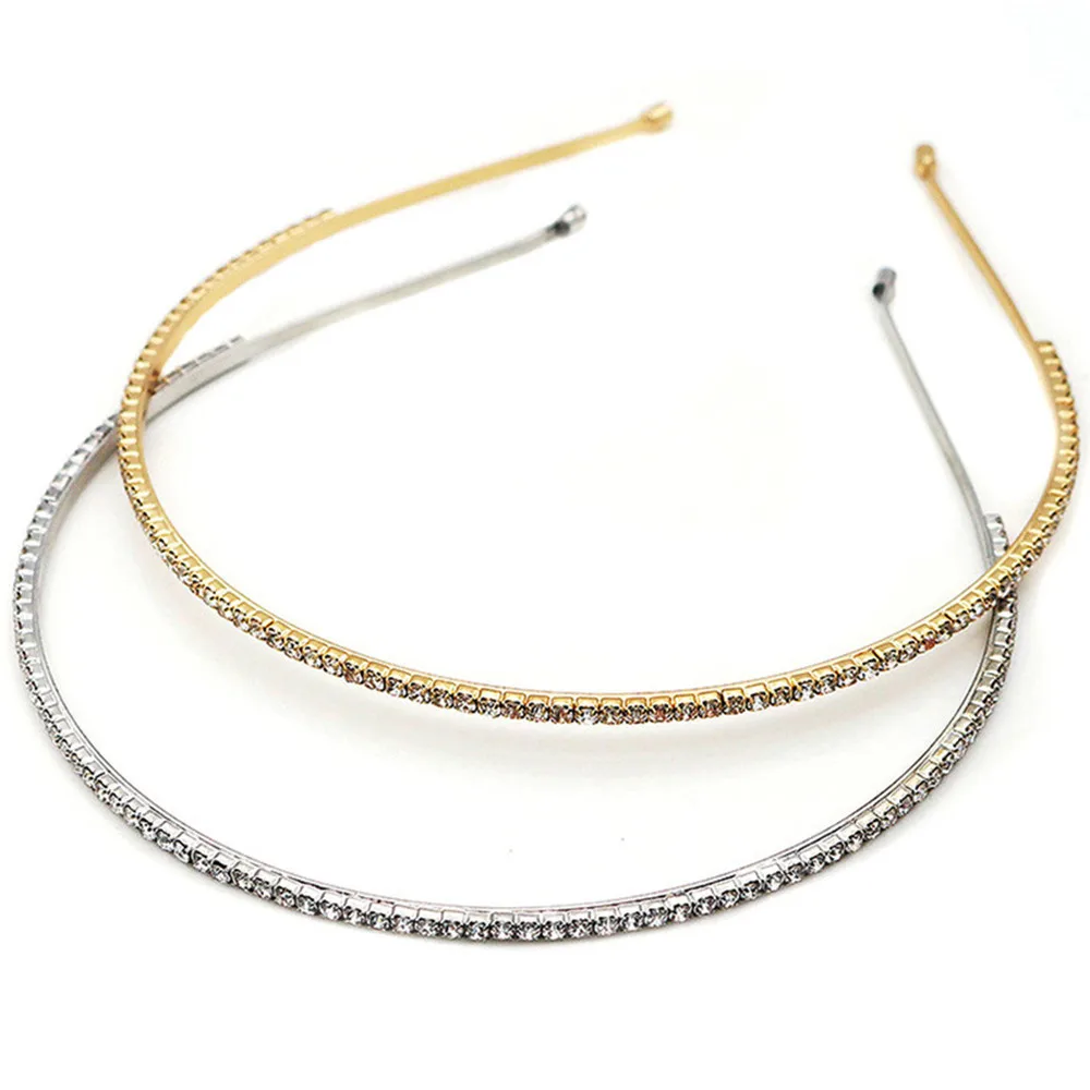 Gold Silver Color Hair Ribbons Band for Women Pearl Headband European American Hairband Fashion Hair Accessories