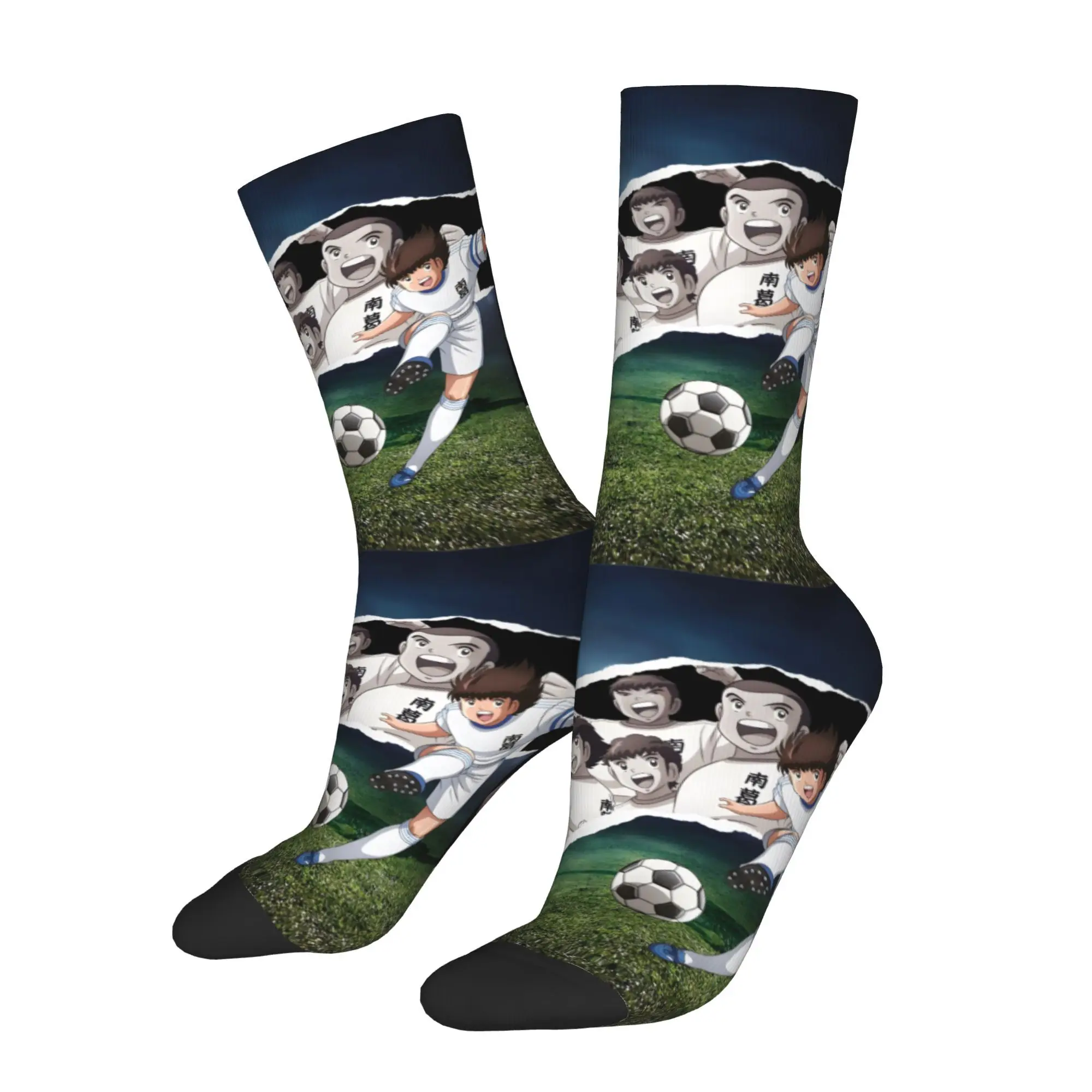 

Captain Tsubasa Football Anime Men Socks Cycling Novelty Spring Summer Autumn Winter Stockings