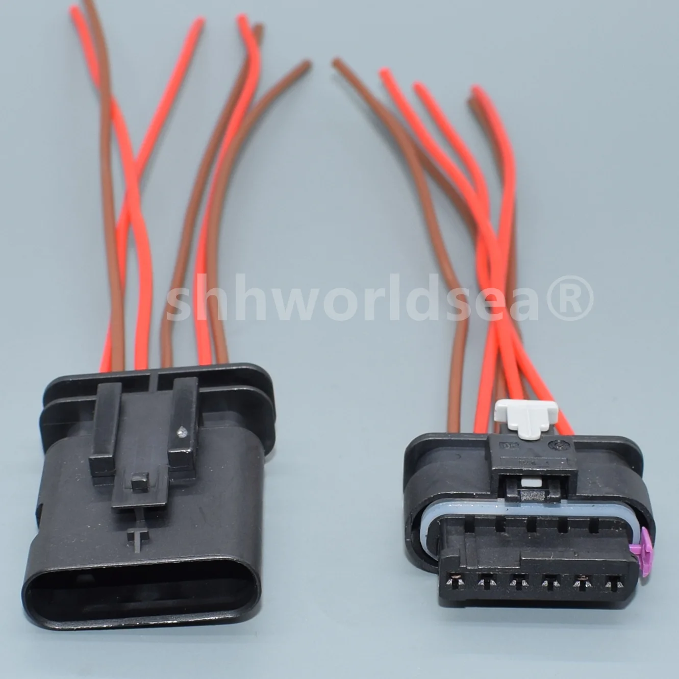 Shhworldsea 6 دبوس مسرع خنق الاستشعار موصل سيارة الخلفية الذيل مصباح مكبح التوصيل 4F0 973 706 1-1718646-1 1-1718806-1