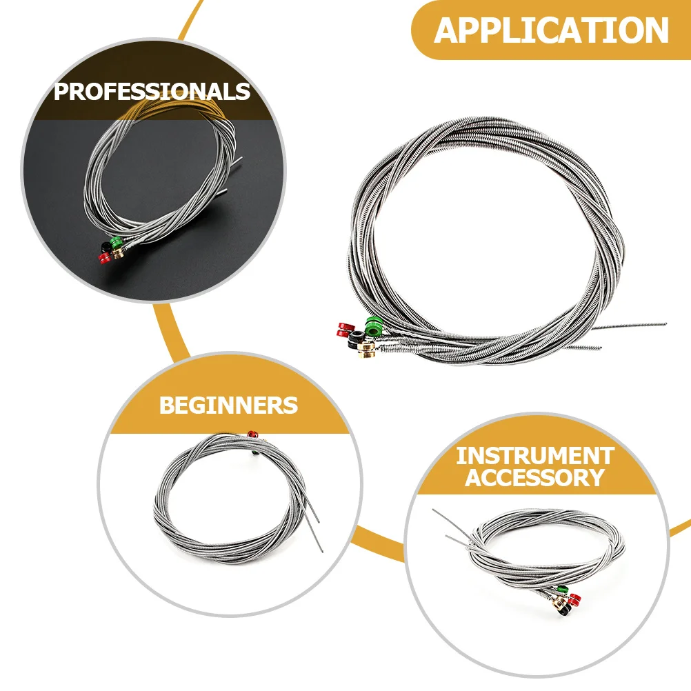 

1Set Bass String Stainless Steel Durable Colorful Head Professional Bass Metal Strings Instrument Accessories Musical Strings