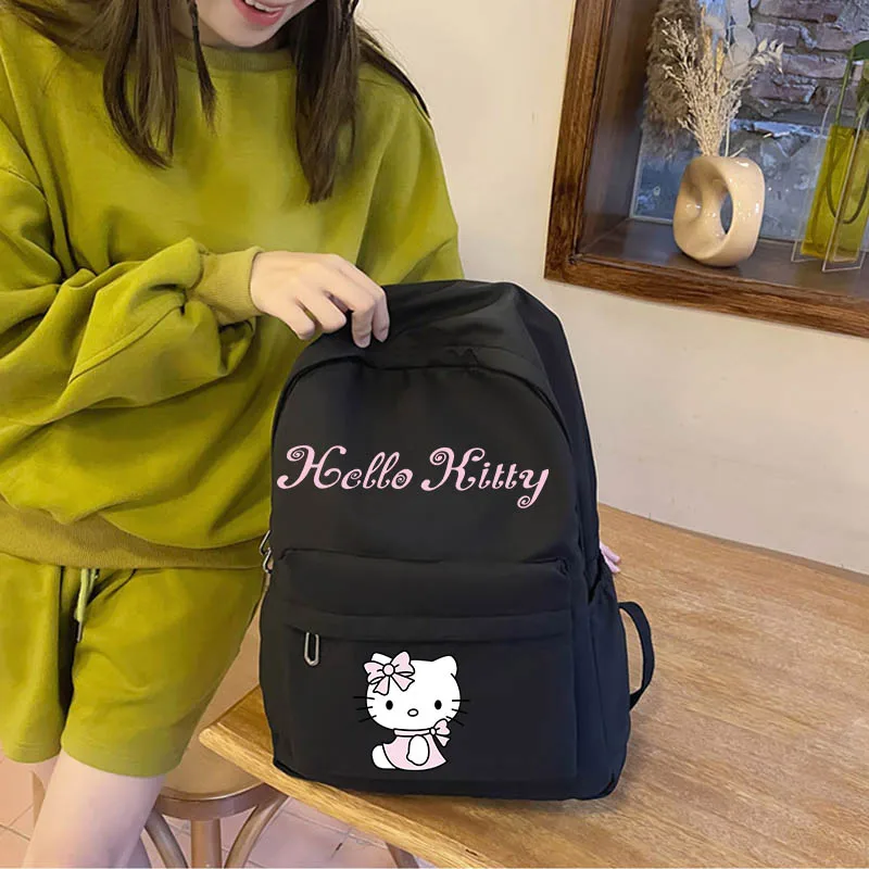 Hello Kitty Teenagers Backpacks  2024 Trend Simple Fashion Large Capacity Cartoon School Bag Multifunctional Kawaii School Bag