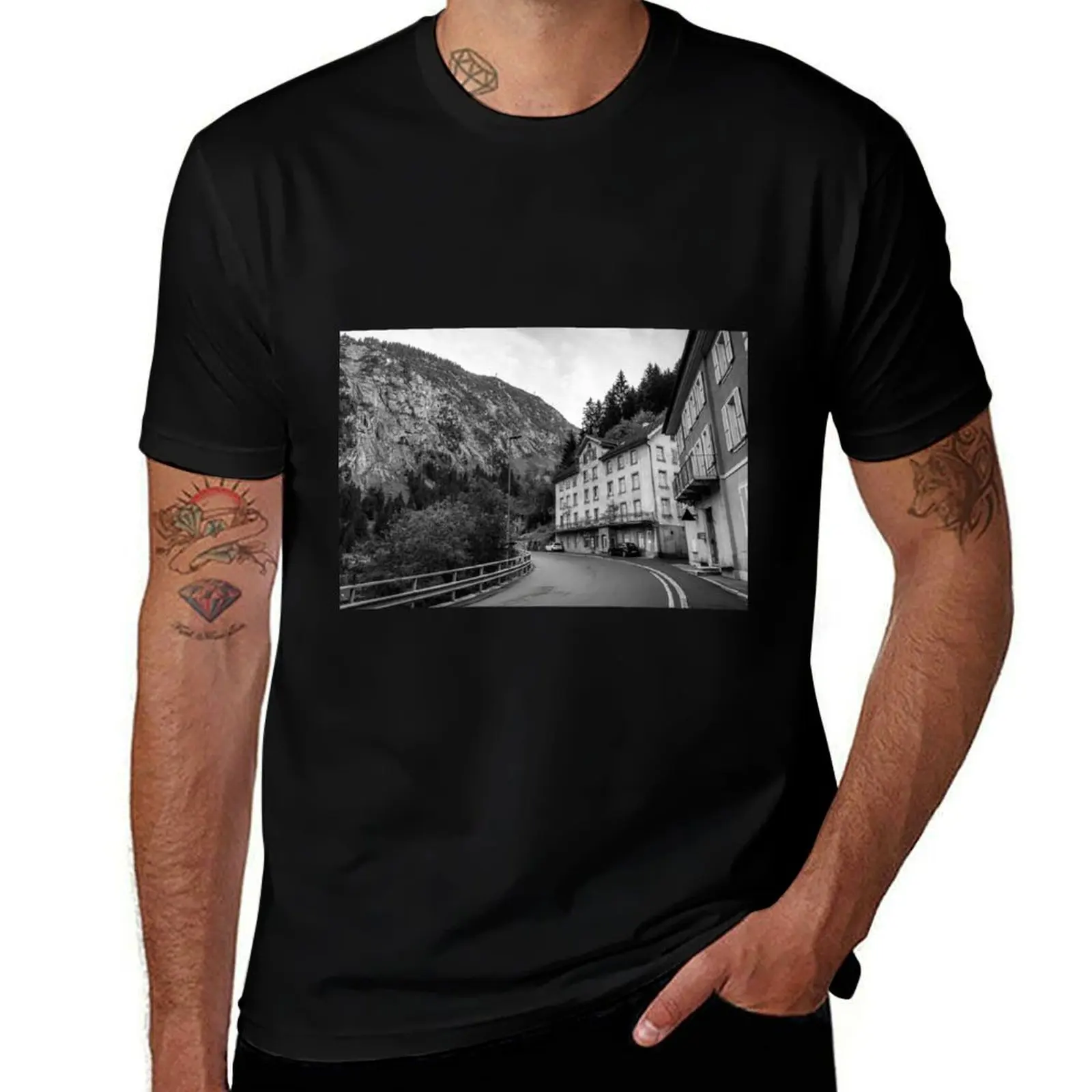 

Gschenen, Switzerland T-Shirt anime tshirt man t shirts cotton