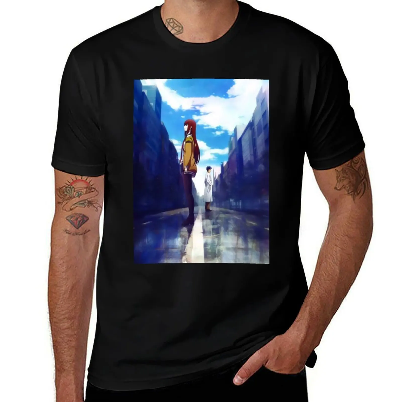 

Steins;Gate T-Shirt anime shirt graphics custom shirt tshirts personalised luxury clothes men
