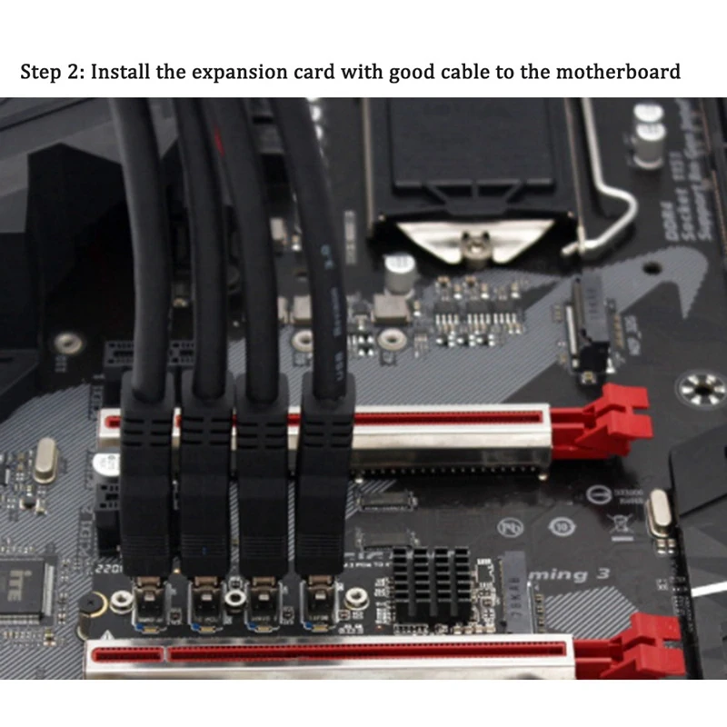 Top-M.2 M-Key Pcie Expansion Cards M.2 To Pci-E X1 4 Port USB3.0 Graphics Card Expansion Adapter+PCIE Riser Cable ASM1184E