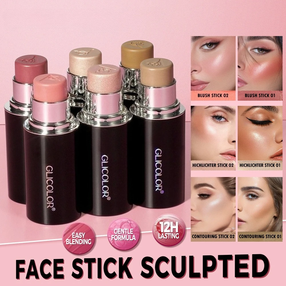 @ ** Kit de maquillage transfrontalier Amazon surligneur bâton correcteur contour naturel Blush bâton vente en gros
