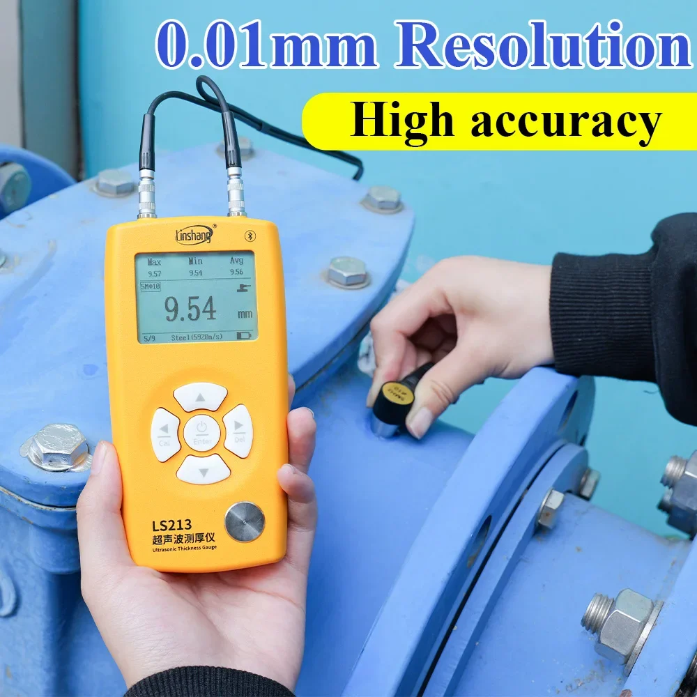 RTS  LS213 Portable Ultrasonic Thickness Gauge Through Coating Wall Metal Thickness Gauge Ultrasonic