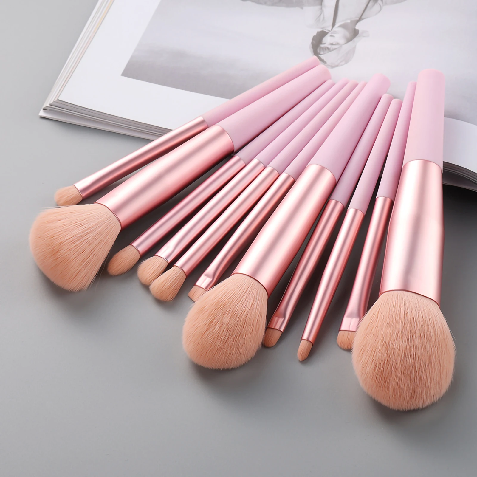 11pcs high-quality soft fur makeup brush set suitable for beginners and professional make up brushes