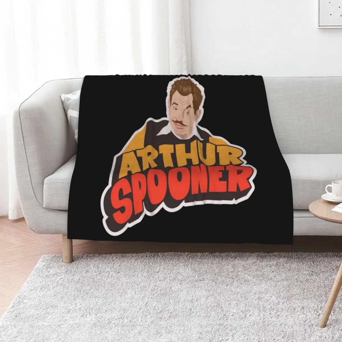 Arthur Spooner Illustration - Quirky Charm from King of Queens Throw Blanket Cozy Sofa Blanket for TV Watching Napping