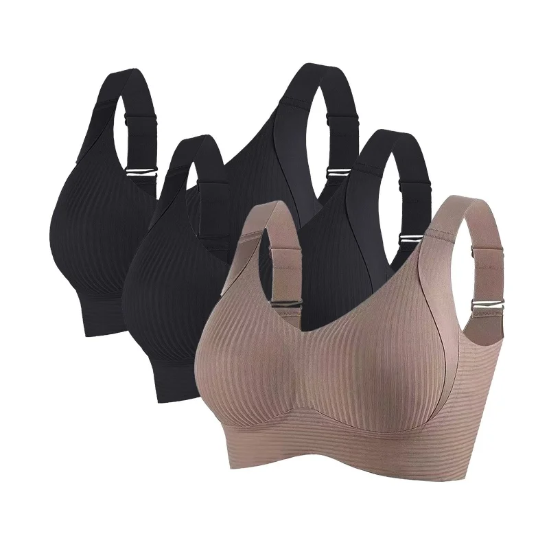 3Pcs Women's Push-Up Bra Non-Wire Lift Bra Set