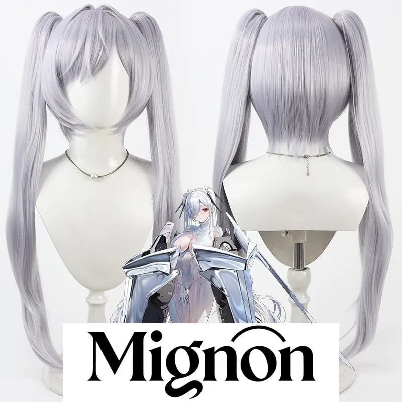 آلهة النصر ميجنون: باروكة تنكرية من NIKKE سندريلا بذيل مزدوج منفصلة على طراز فروة الرأس