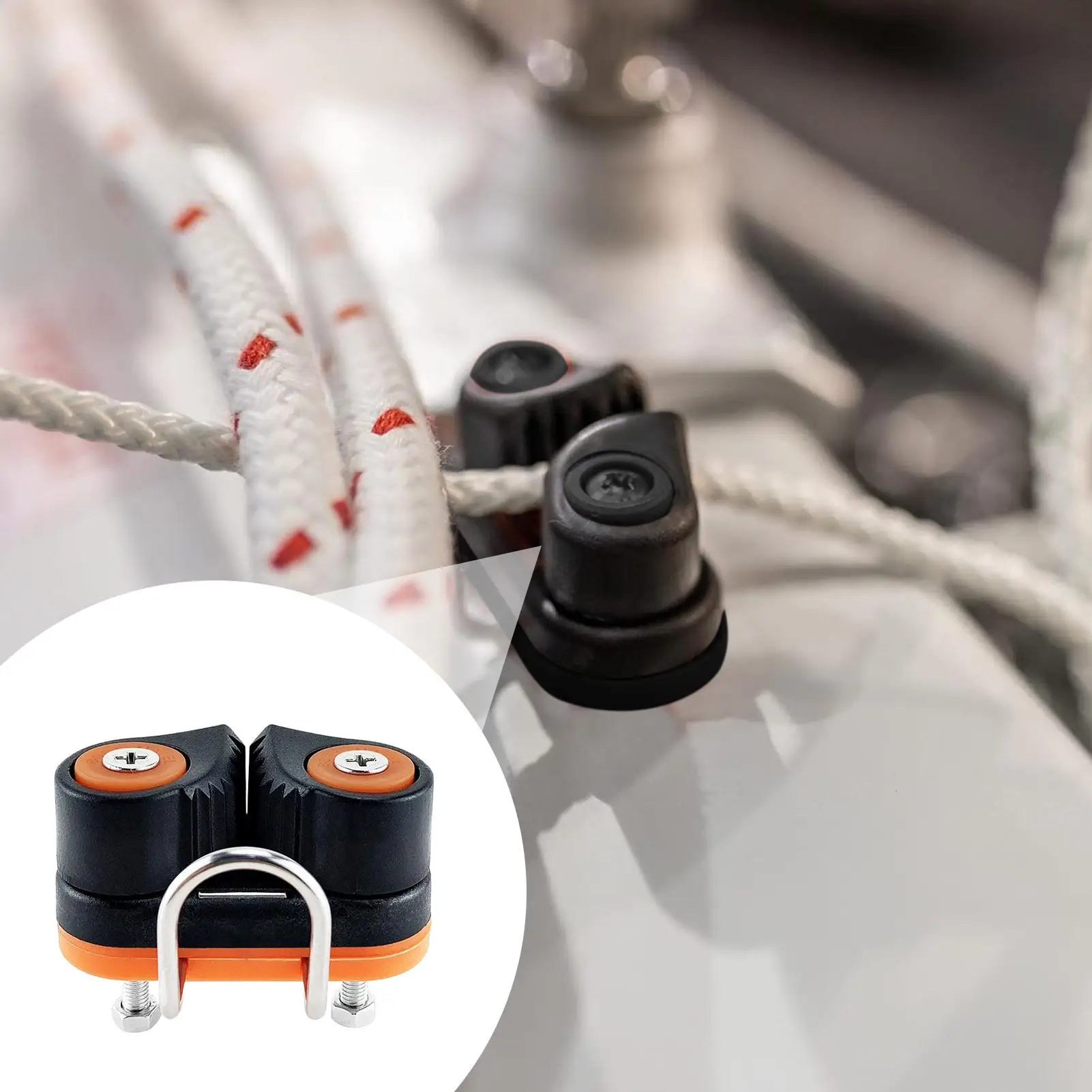 Cam Cleat Rope Clamp Quick Release Automatic Cable Clamp for Kayak Canoe Boat Marine Dock Mooring Fitness Indoor Outdoor ﻿ view 5