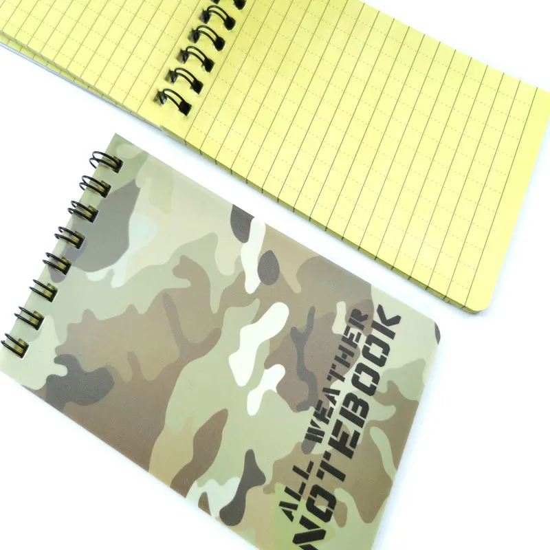 Travel Portable Notebook Outdoor Rain Waterproof Notebook Training Writing Paper Tactical Note Book Journal Planner Agenda