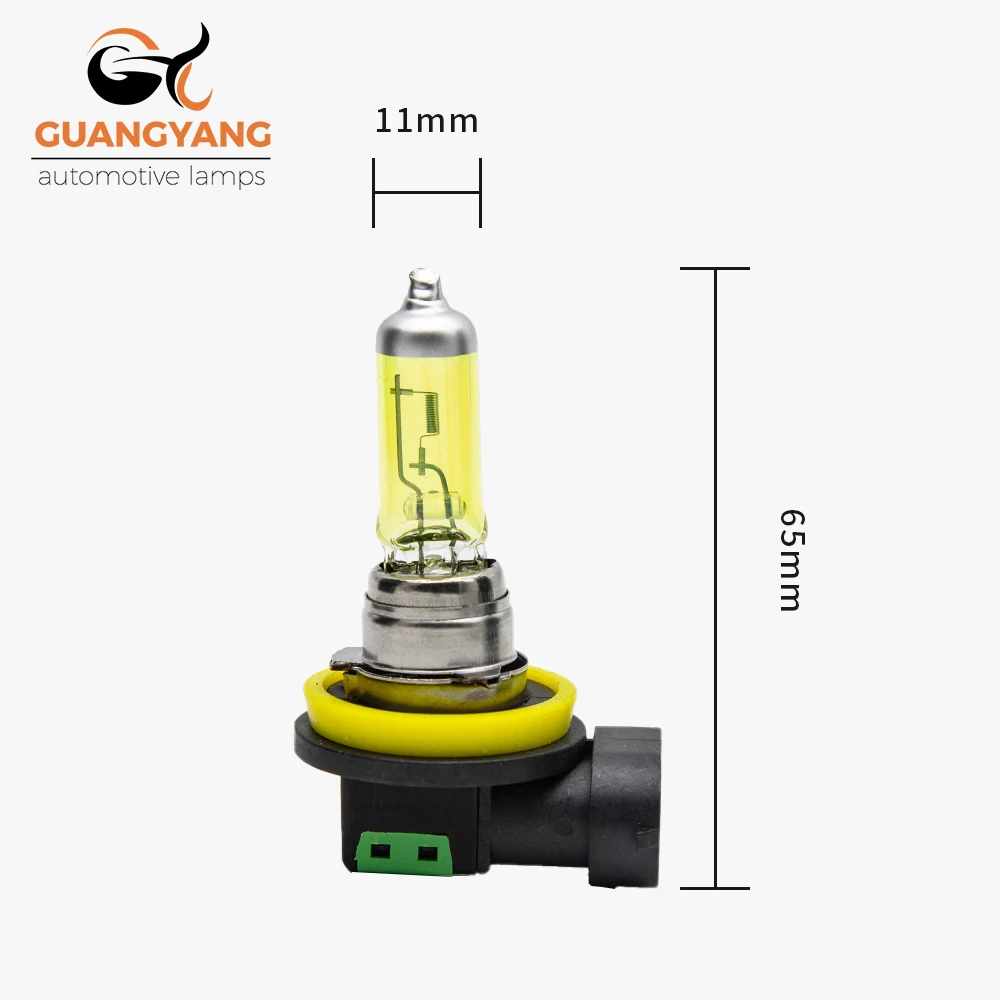 2 Pcs H11 12V 55W Yellow Lights 2800k Car Headlight Auto Fog Lamps Halogen Bulbs For Audi A4 B6 B8 B7 A3