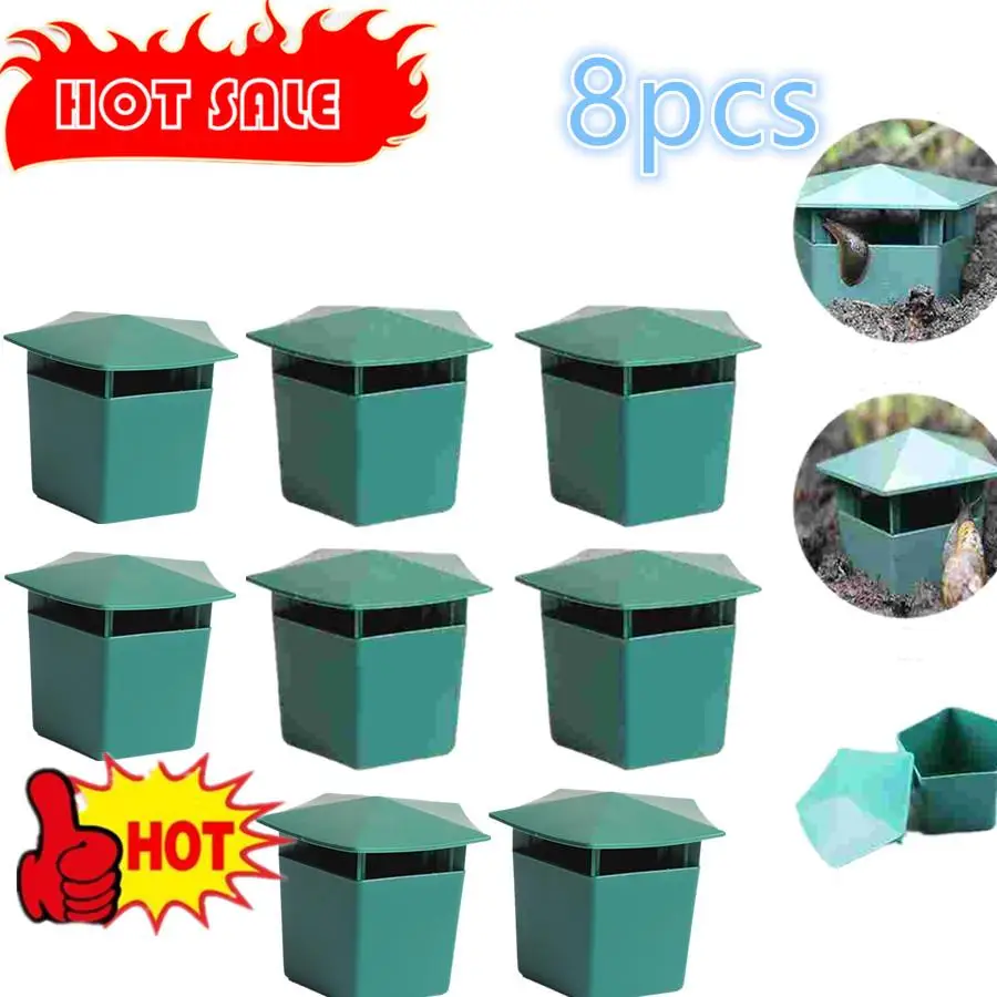 8  Pieces Insect Trap Simple Snail Catchers Snails Plastic Traps Cage Trapping Container Tool