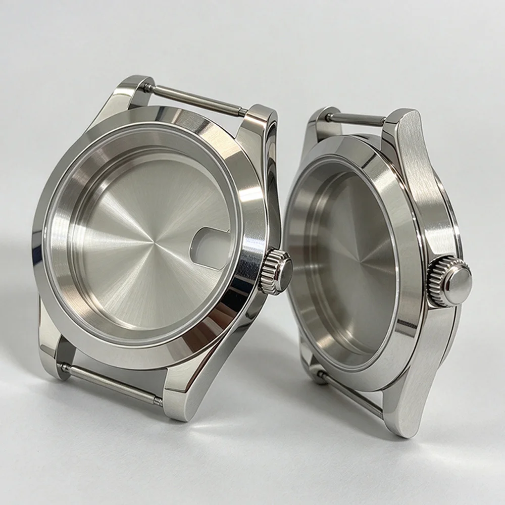 39mm Watch Case for NH35 NH36 Movement Sapphire Glass Stainless Steel Shell Solid Bottom Watch Replacement Case